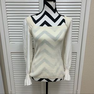 Rebecca Taylor Wool & Silk Square Neck Top XS